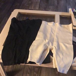 2 Brand New Never Worn High Waisted Shaper Shorts 1 Black + 1 Nude size M/L